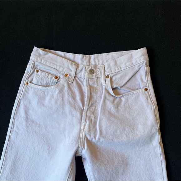 Levis 501 jeans 27 Lavender purple Slim straight crop Button fly 100% Cotton - Picture 3 of 8